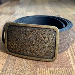 Vintage Floral Etched Belt
